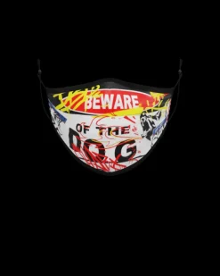 FACE MASKS>SPRAYGROUND ADULT BEWARE OF THE DOG FORM-FITTING FACE MASK