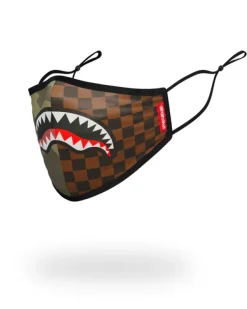 FACE MASKS>SPRAYGROUND ADULT CHECKS u0026 CAMO FORM FITTING FACE MASK