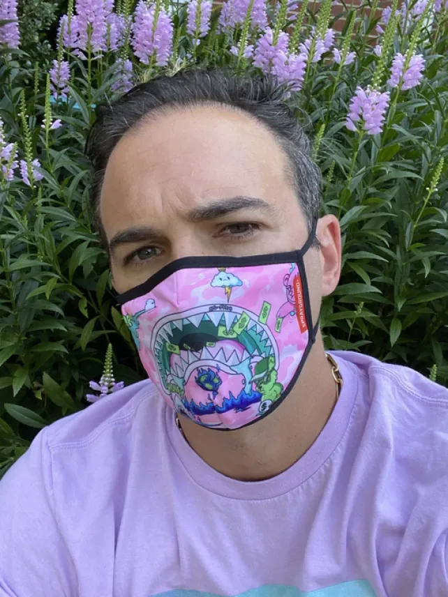 FACE MASKS>SPRAYGROUND ADULT DBD LAND FORM-FITTING FACE MASK
