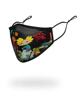 FACE MASKS>SPRAYGROUND ADULT HEY ARNOLD MONEY STACKS FORM FITTING FACE-COVERING