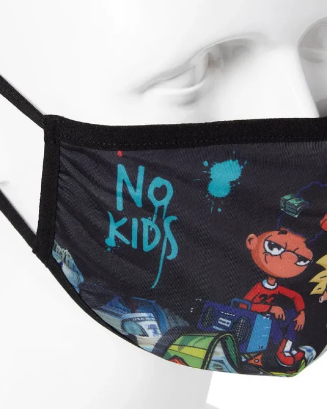 FACE MASKS>SPRAYGROUND ADULT HEY ARNOLD MONEY STACKS FORM FITTING FACE-COVERING