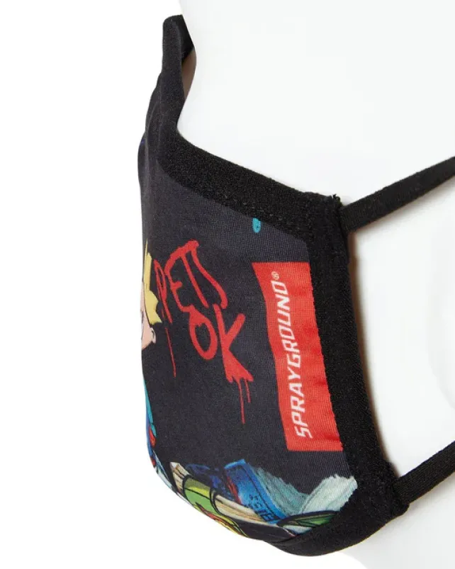 FACE MASKS>SPRAYGROUND ADULT HEY ARNOLD MONEY STACKS FORM FITTING FACE-COVERING