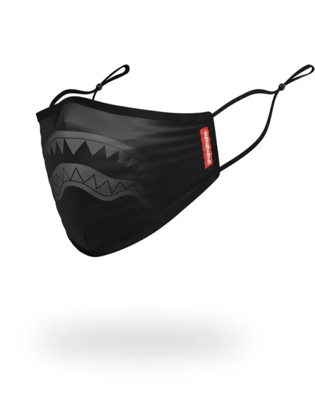 FACE MASKS>SPRAYGROUND ADULT MIDNIGHT SHARK FORM FITTING FACE MASK