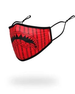 FACE MASKS>SPRAYGROUND ADULT REVERSE SHARKS IN PARIS (RED) FORM FITTING FACE MASK