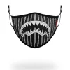 FACE MASKS>SPRAYGROUND ADULT REVERSE SHARKS IN PARIS (BLACK) FORM FITTING FACE MASK