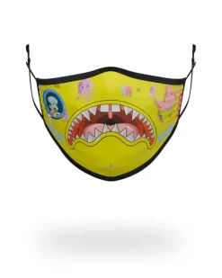 FACE MASKS>SPRAYGROUND ADULT SPONGEBOB JAPAN SHARK FORM FITTING FACE-COVERING