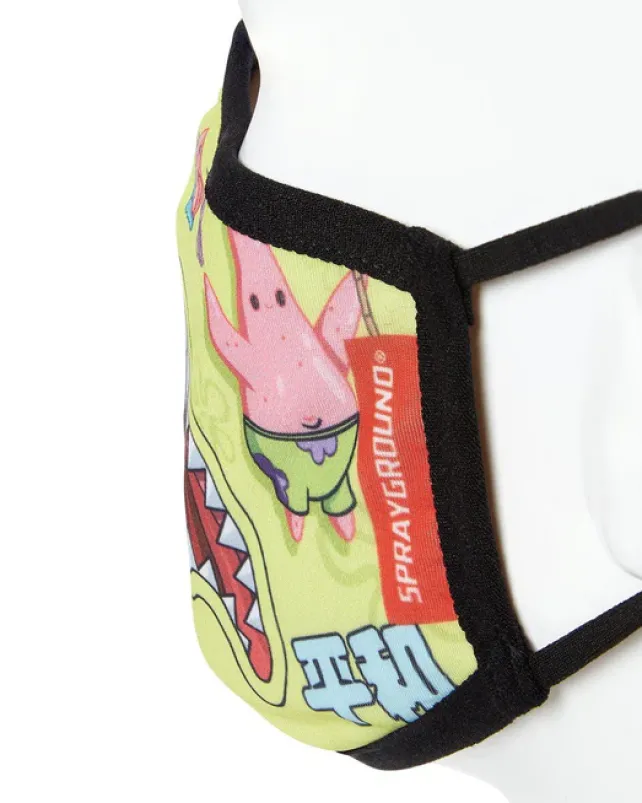 FACE MASKS>SPRAYGROUND ADULT SPONGEBOB JAPAN SHARK FORM FITTING FACE-COVERING