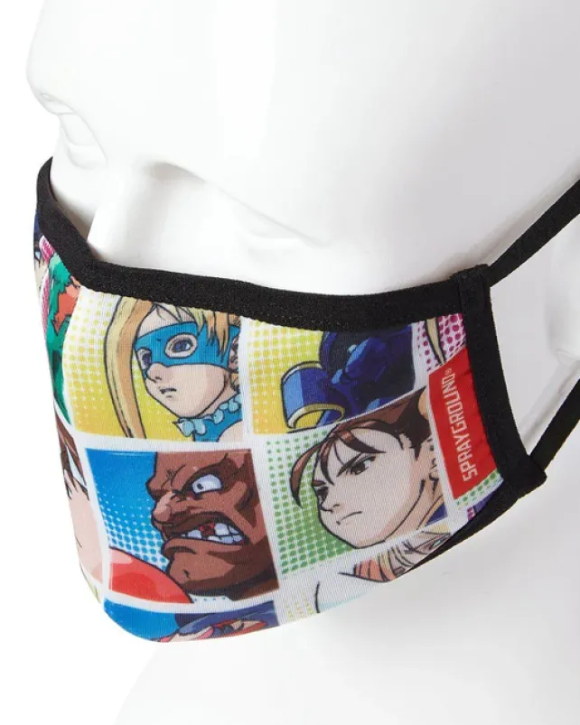 FACE MASKS>SPRAYGROUND ADULT STREET FIGHTER PLAYER SELECT FORM FITTING FACE-COVERING