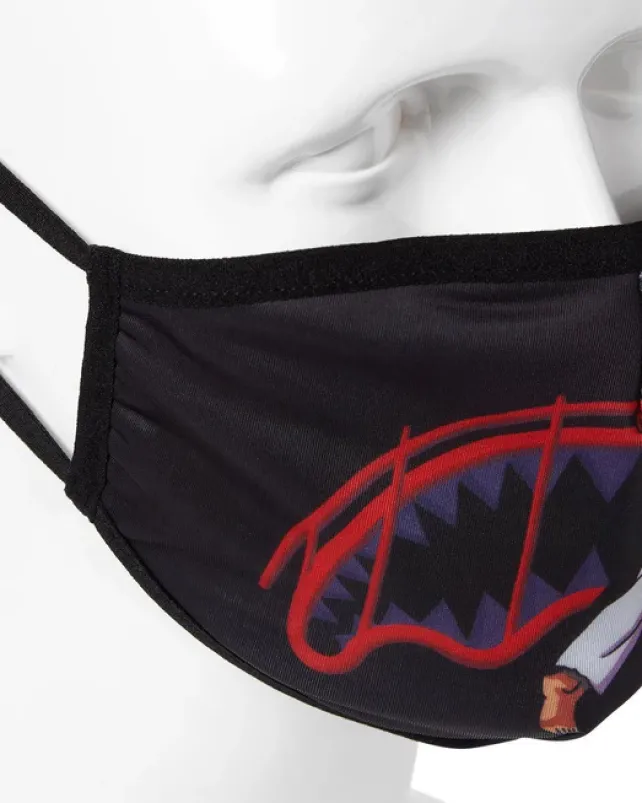 FACE MASKS>SPRAYGROUND ADULT STREET FIGHTER RYU SHARK FORM FITTING FACE-COVERING