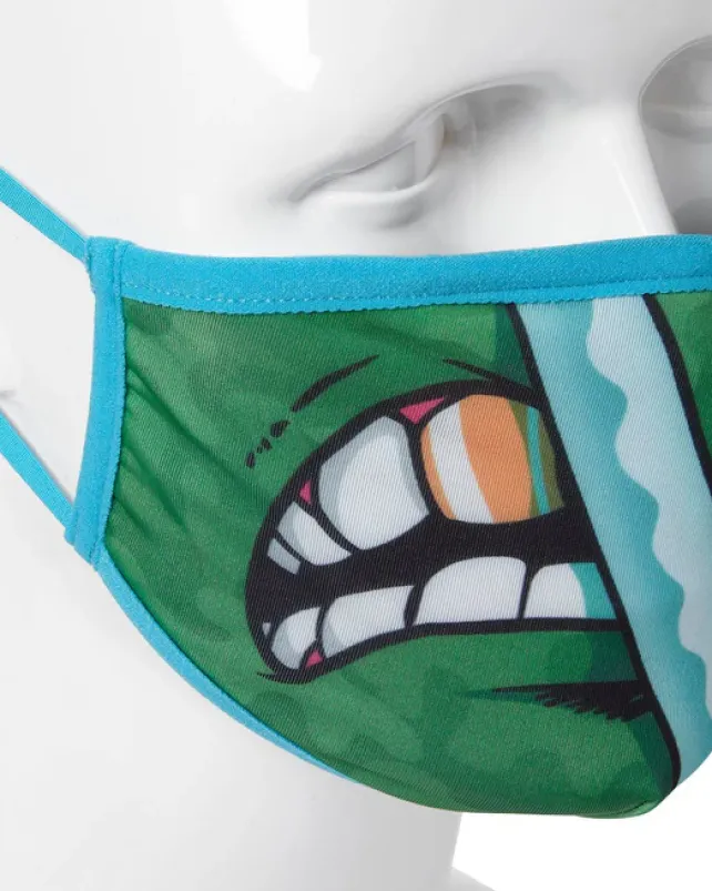 FACE MASKS>SPRAYGROUND ADULT TMNT: LEONARDO SHARK FORM FITTING FACE-COVERING