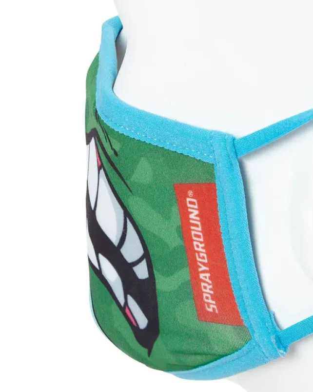 FACE MASKS>SPRAYGROUND ADULT TMNT: LEONARDO SHARK FORM FITTING FACE-COVERING