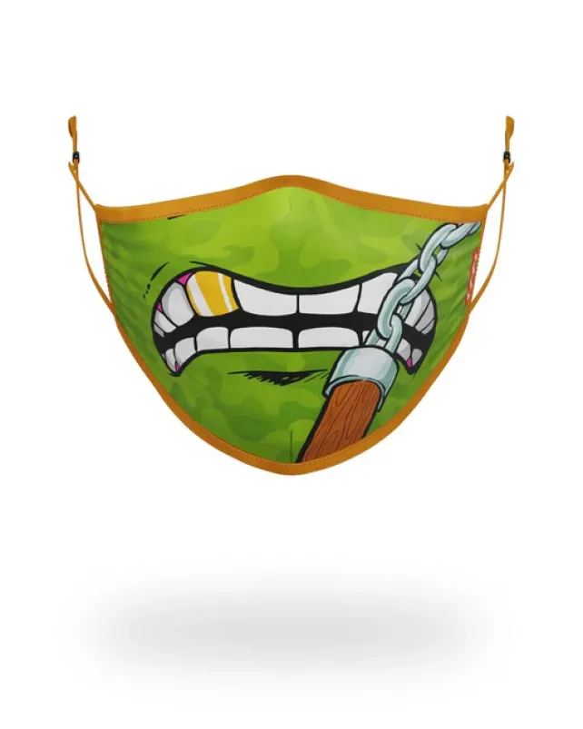 FACE MASKS>SPRAYGROUND ADULT TMNT: MICHELANGELO SHARK FORM FITTING FACE-COVERING