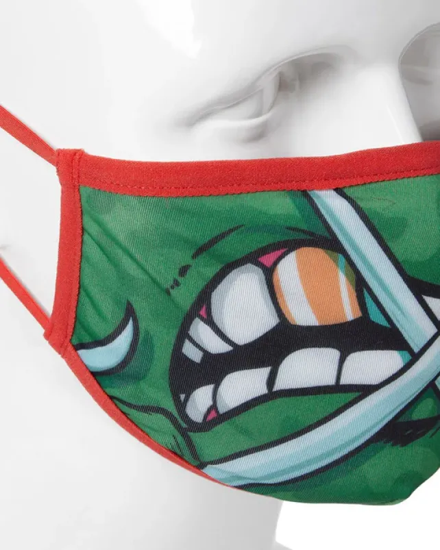 FACE MASKS>SPRAYGROUND ADULT TMNT: RAPHAEL SHARK FORM FITTING FACE-COVERING