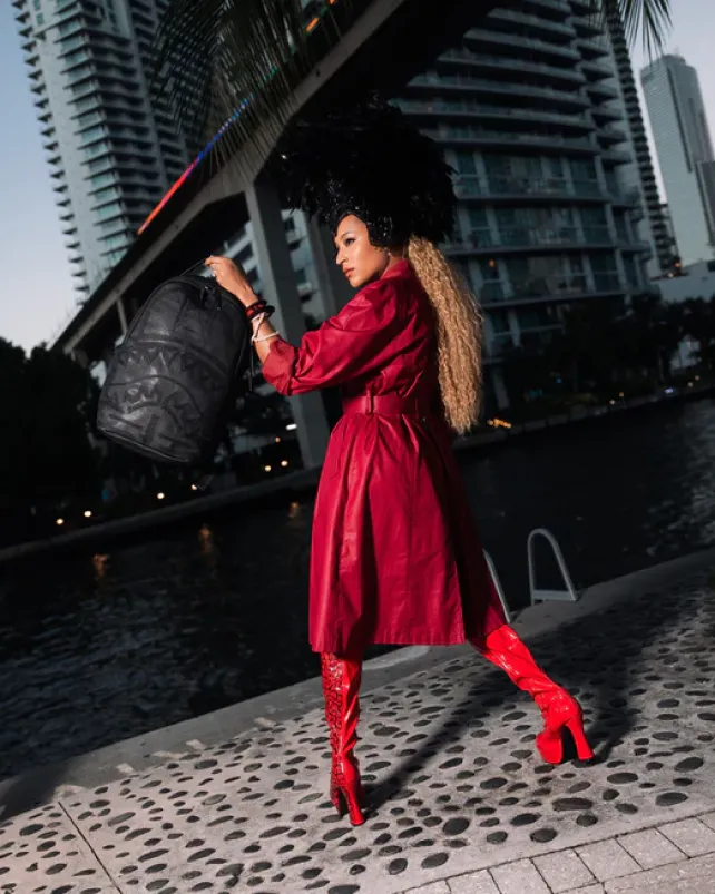 BACKPACKS>SPRAYGROUND AFRICAN INTELLIGENCE 9 APEX GENIUS BACKPACK - SANDFLOWER COLLAB