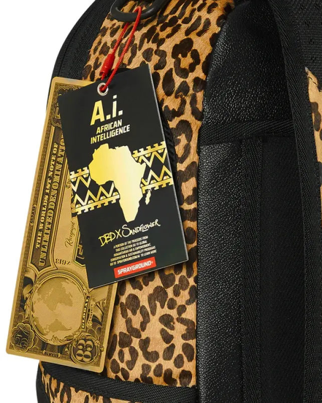 BACKPACKS>SPRAYGROUND AFRICAN INTELLIGENCE 9 COURAGE LIVES ON BACKPACK - SANDFLOWER COLLAB