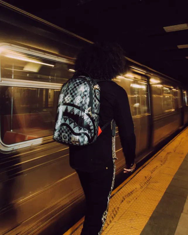 BACKPACKS>SPRAYGROUND AFRICAN INTELLIGENCE 9 POWER GLYPHICS BACKPACK - SANDFLOWER COLLAB