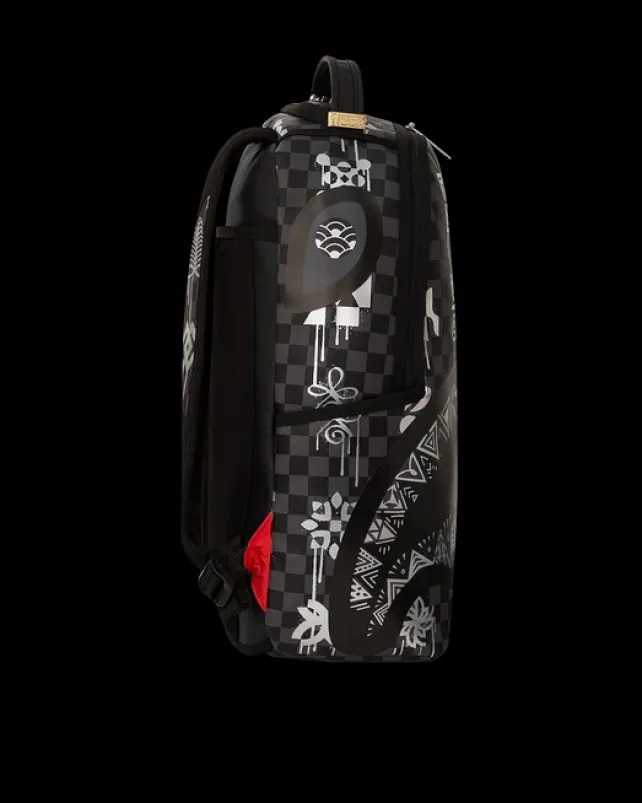 BACKPACKS>SPRAYGROUND AFRICAN INTELLIGENCE 9 POWER GLYPHICS BACKPACK - SANDFLOWER COLLAB