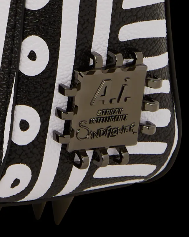 HANDBAGS>SPRAYGROUND A.I.8 AFRICAN INTELLIGENCE - ORIGIN STORY SHARK HANDBAG