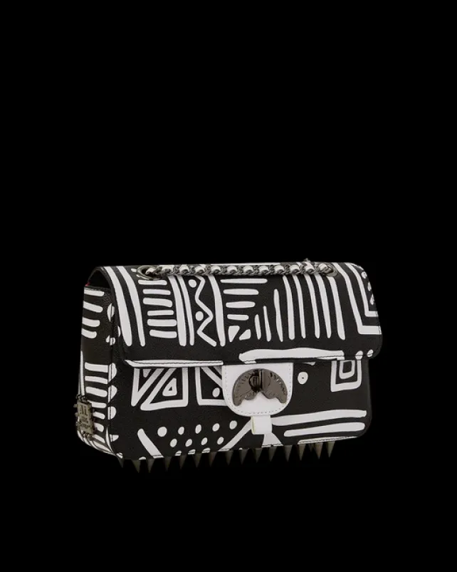 HANDBAGS>SPRAYGROUND A.I.8 AFRICAN INTELLIGENCE - ORIGIN STORY SHARK HANDBAG