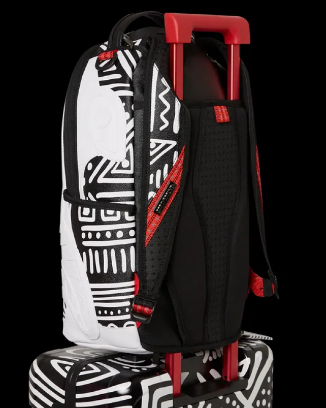 CARRY-ON LUGGAGE>SPRAYGROUND A.I.8 AFRICAN INTELLIGENCE - ORIGIN STORY SHARKNAUTICS HARDSHELL CARRY-ON LUGGAGE