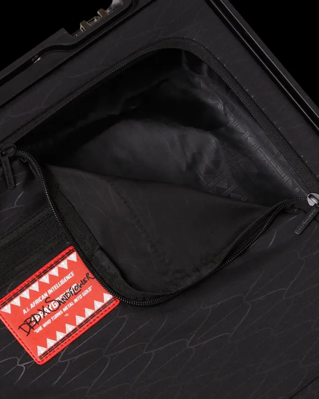 CARRY-ON LUGGAGE>SPRAYGROUND A.I.8 AFRICAN INTELLIGENCE - ORIGIN STORY SHARKNAUTICS HARDSHELL CARRY-ON LUGGAGE