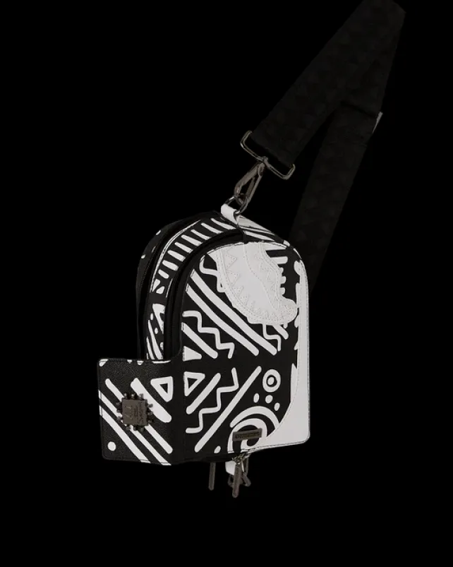 SLINGS|CROSSBODYS>SPRAYGROUND A.I.8 AFRICAN INTELLIGENCE - ORIGIN STORY BACKPACK SLING