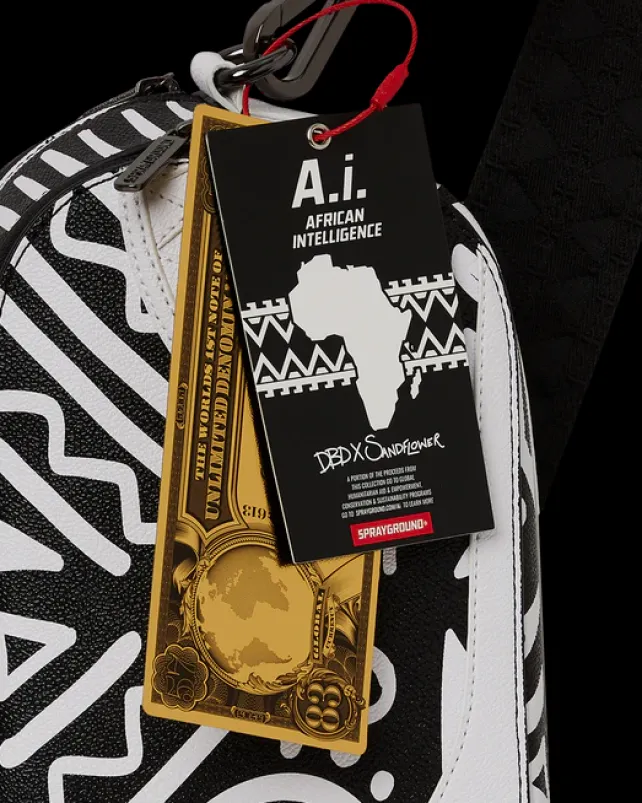 SLINGS|CROSSBODYS>SPRAYGROUND A.I.8 AFRICAN INTELLIGENCE - ORIGIN STORY BACKPACK SLING