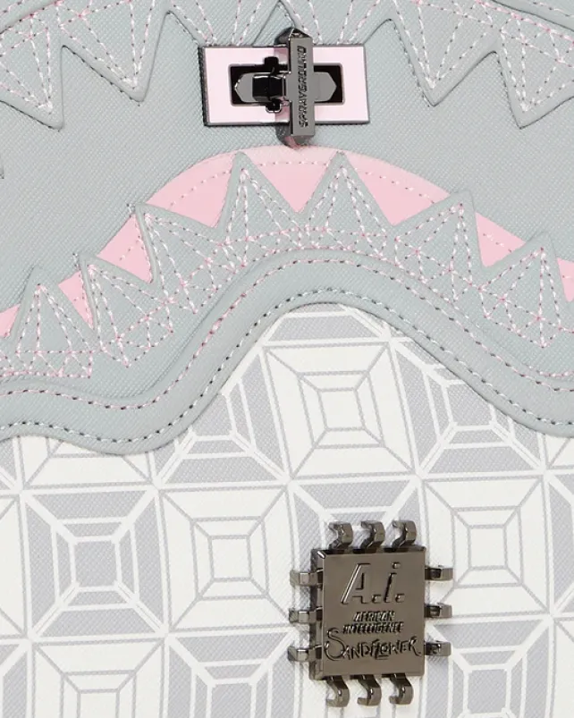 HANDBAGS>SPRAYGROUND A.I.8 AFRICAN INTELLIGENCE BOOKED u0026 BUSY SHARK HANDBAG