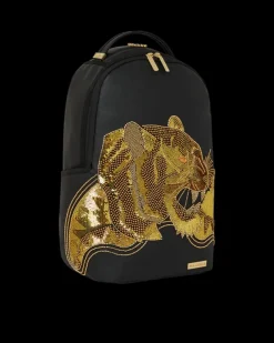 BACKPACKS>SPRAYGROUND A.I.8 AFRICAN INTELLIGENCE GUILDED LEOPARD BACKPACK (DLXV)