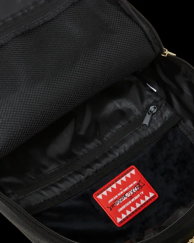 BACKPACKS>SPRAYGROUND A.I.8 AFRICAN INTELLIGENCE GUILDED LEOPARD BACKPACK (DLXV)