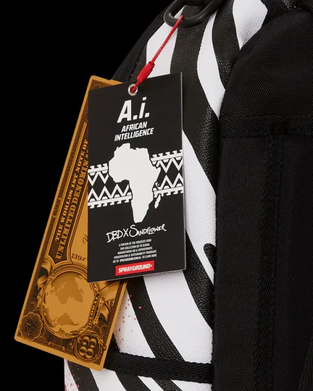 BACKPACKS>SPRAYGROUND A.I.8 AFRICAN INTELLIGENCE MOTHERLAND LOVE BACKPACK (DLXV)