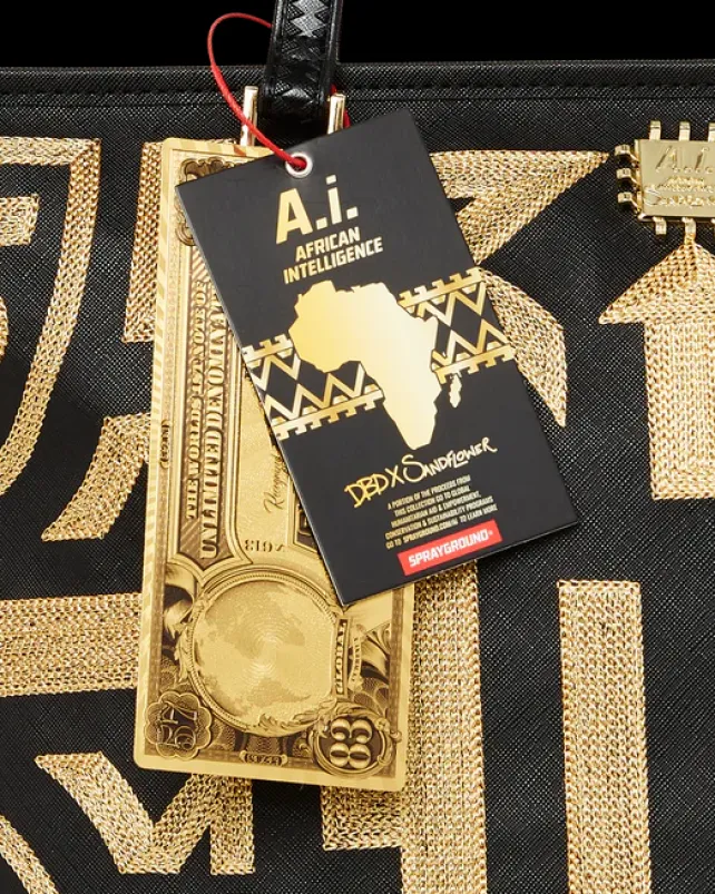 TOTES|HANDBAGS>SPRAYGROUND A.I.8 AFRICAN INTELLIGENCE PATH TO THE FUTURE II TOTE