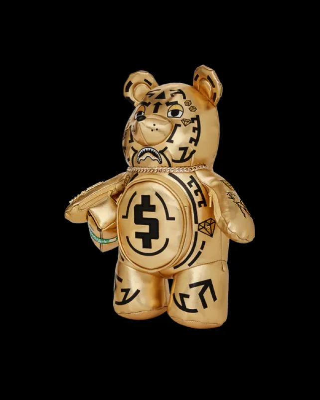 TEDDY BEAR BACKPACKS|BACKPACKS>SPRAYGROUND A.I.8 AFRICAN INTELLIGENCE PATH TO THE FUTURE II MEDIUM MONEYBEAR TEDDYBEAR BACKPACK