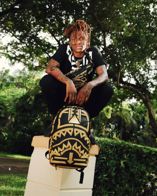 BACKPACKS>SPRAYGROUND A.I.8 AFRICAN INTELLIGENCE PATH TO THE FUTURE II BACKPACK (DLXV)