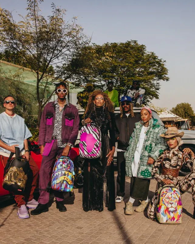 BACKPACKS>SPRAYGROUND A.I.8 AFRICAN INTELLIGENCE PLANET UTOPIA BACKPACK (DLXV)
