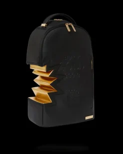 BACKPACKS>SPRAYGROUND A.i.3 SHARK BITE BLACK GOLD BACKPACK (DLXV)