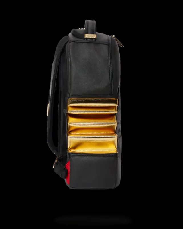 BACKPACKS>SPRAYGROUND A.i.3 SHARK BITE BLACK GOLD BACKPACK (DLXV)