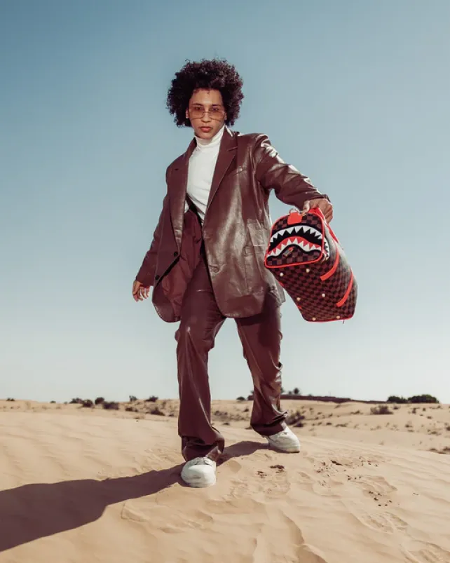 DUFFLES>SPRAYGROUND ALL OR NOTHING SHARKS IN PARIS MINI DUFFLE