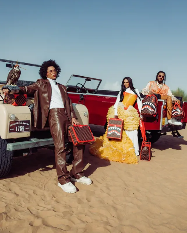 BACKPACKS>SPRAYGROUND ALL OR NOTHING SHARKS IN PARIS BACKPACK (DLXV)