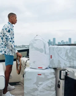 CARRY-ON LUGGAGE>SPRAYGROUND 3AM LE BLANC SHARKNAUTICS HARDSHELL CARRY-ON LUGGAGE