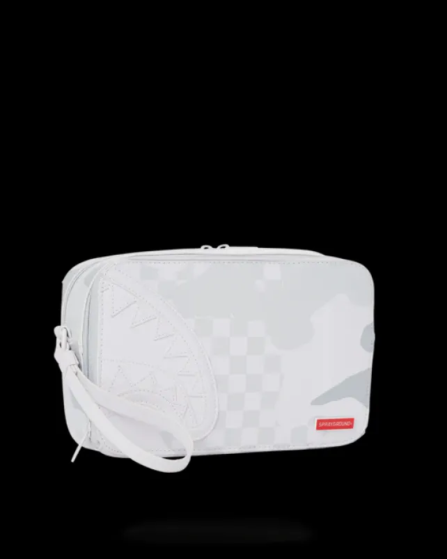 TOILETRIES AKA MONEY BAGS>SPRAYGROUND 3AM LE BLANC TOILETRY BAG