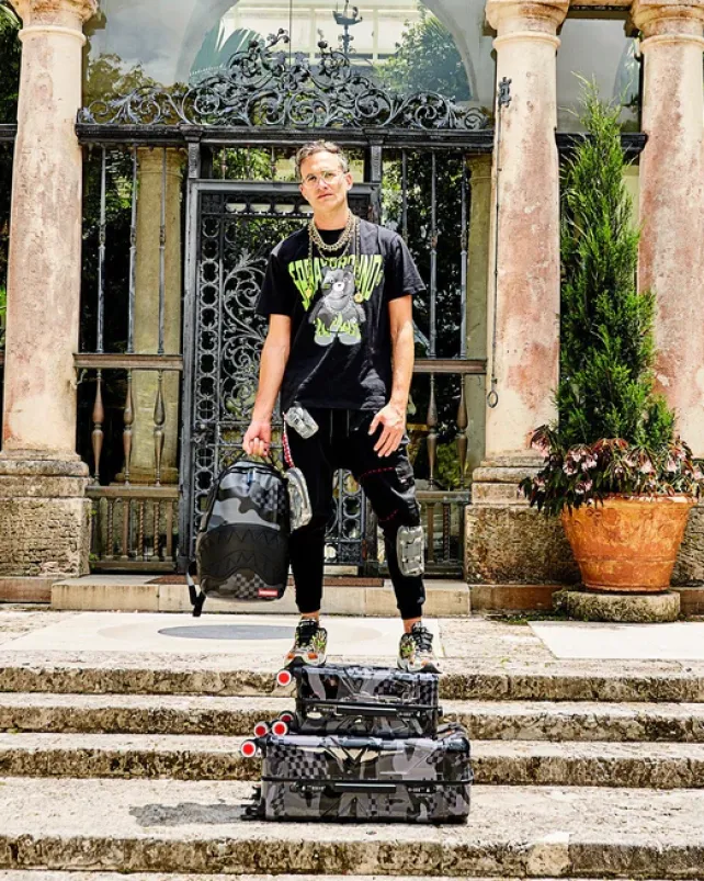 CARRY-ON LUGGAGE>SPRAYGROUND 3AM NEVER SLEEP SHARKITECTURE HARDSHELL CARRY-ON LUGGAGE