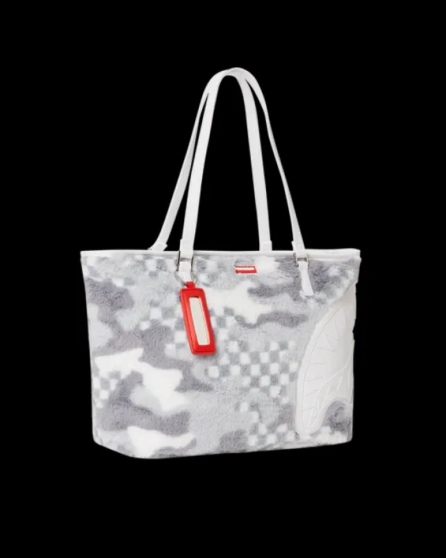 TOTES|HANDBAGS>SPRAYGROUND 3AM PLUSH SWISS ALPS TOTE
