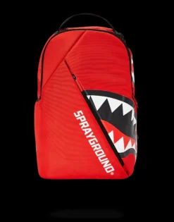 BACKPACKS>SPRAYGROUND ANGLED SHARK (RED)