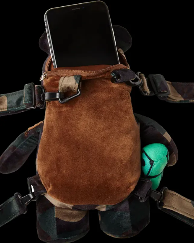 BEAR CUBS|BACKPACKS>SPRAYGROUND BEARCUB BACKPACK - CAMOCHECK MONEYBEAR
