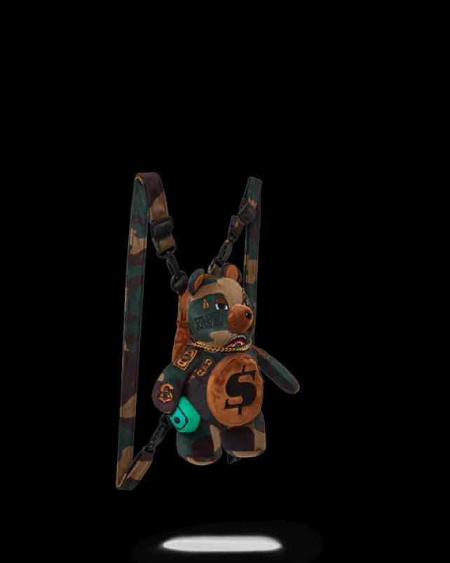 BEAR CUBS|BACKPACKS>SPRAYGROUND BEARCUB BACKPACK - CAMOCHECK MONEYBEAR