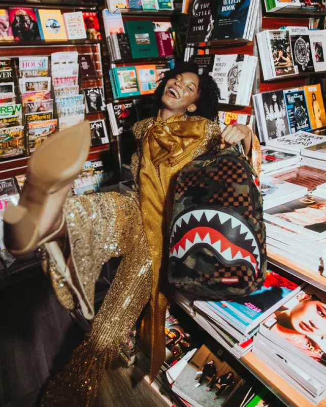 BACKPACKS>SPRAYGROUND BIG SKY FUR SHARK BACKPACK