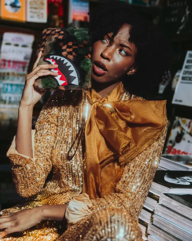 CROSSOVER CLUTCHES>SPRAYGROUND BIG SKY FUR SHARK CROSSOVER CLUTCH
