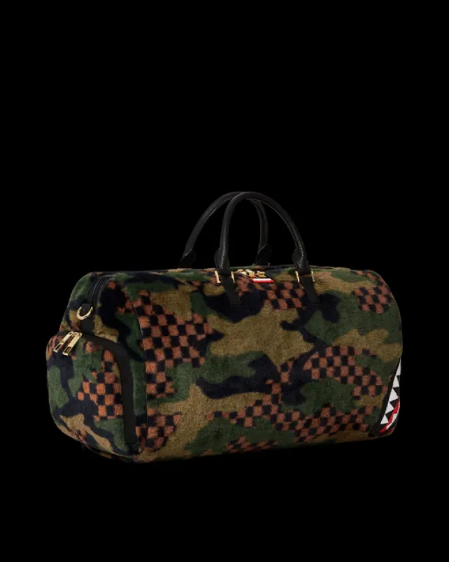 DUFFLES>SPRAYGROUND BIG SKY FUR SHARK DUFFLE