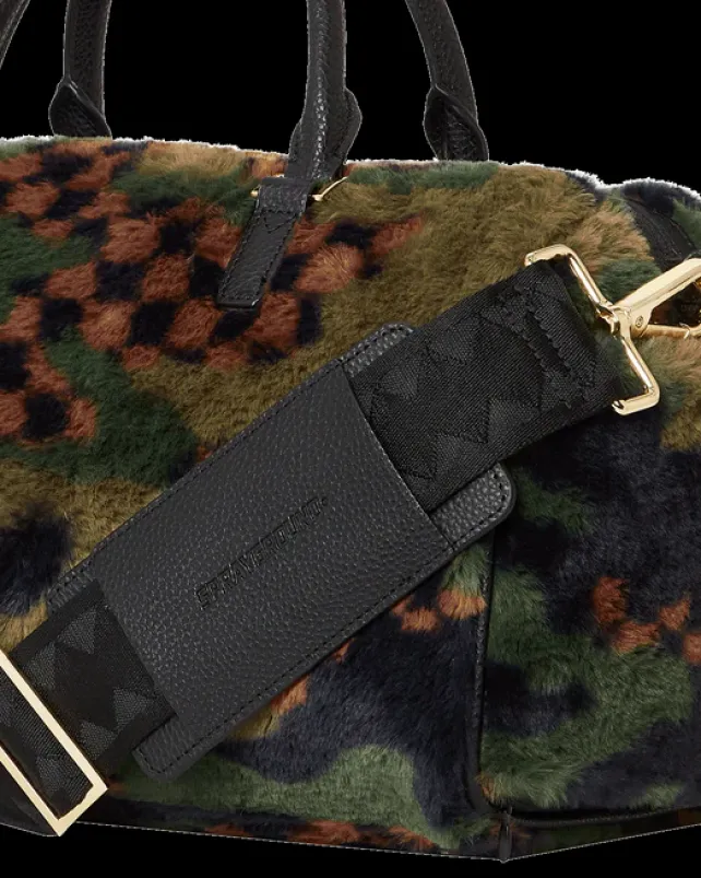 DUFFLES>SPRAYGROUND BIG SKY FUR SHARK MINI DUFFLE